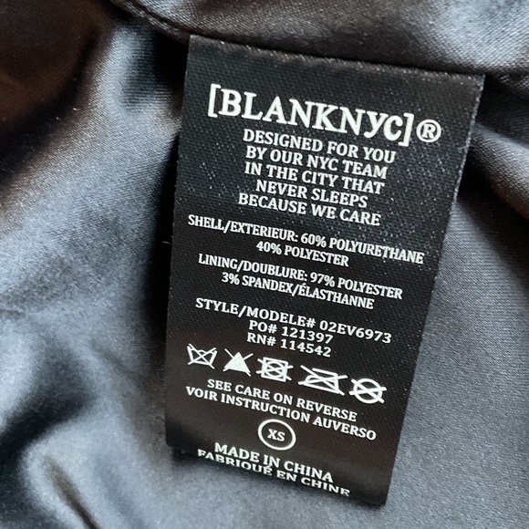 Blank NYC Black Faux Leather Biker Jacket - Picture 7 of 9